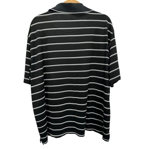 Grand Slam Golf Men's Sz 2XL Black White Striped Short Sleeve Polo Shirt - Picture 4 of 8